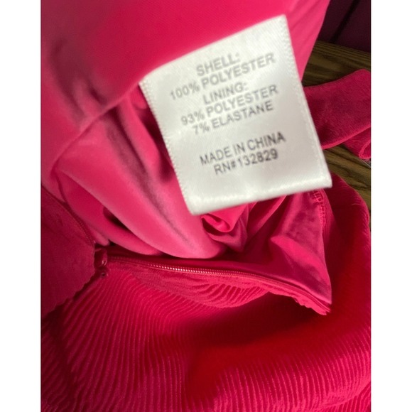 Lovers + Friends Hot Pink Crinkle Halter Cutout Ring Midi Dress Size S - Picture 9 of 11